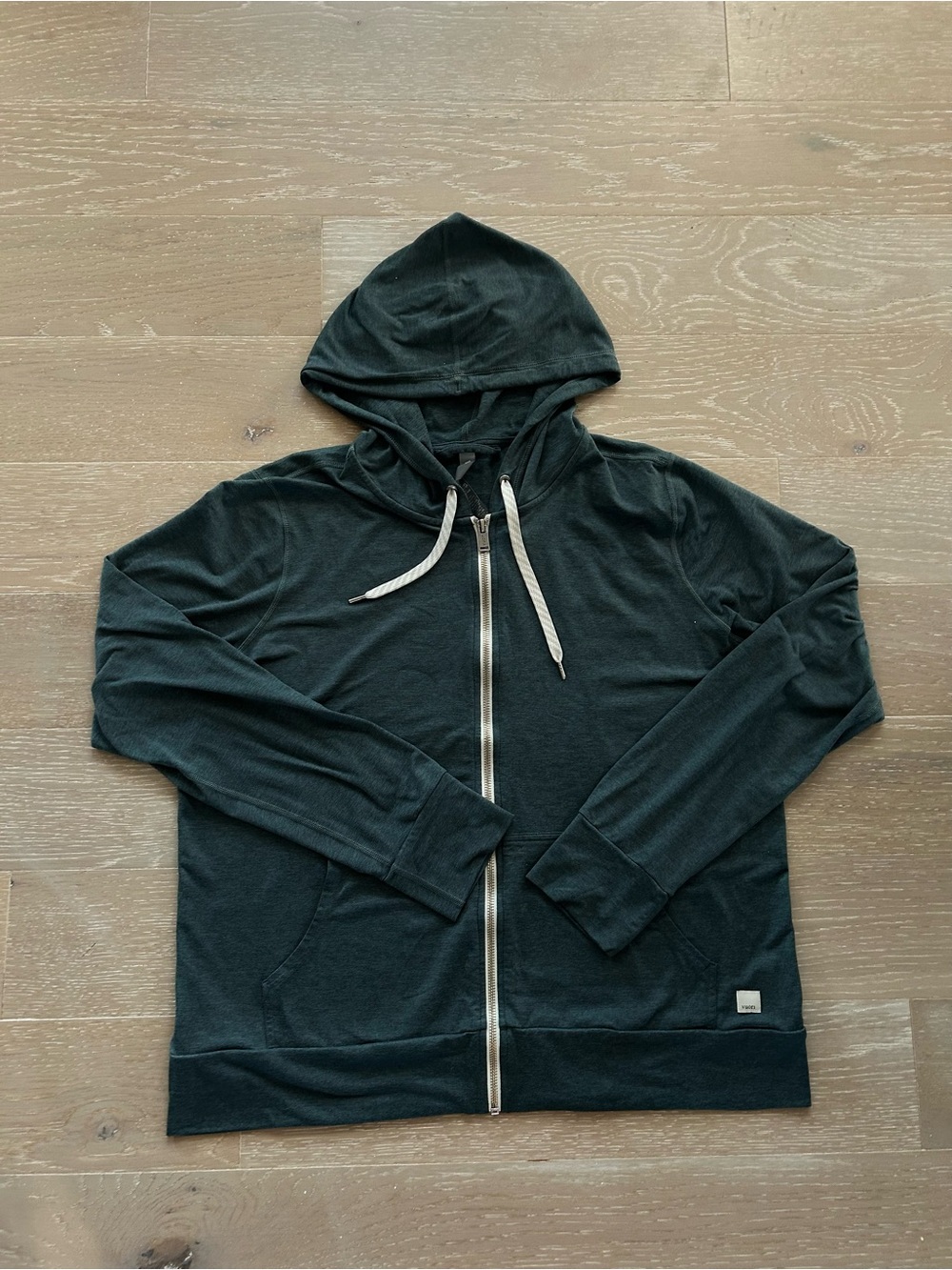 womens Black Zip-Up Hoodie Sweatshirt - Vuori